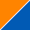 Naranja y azul