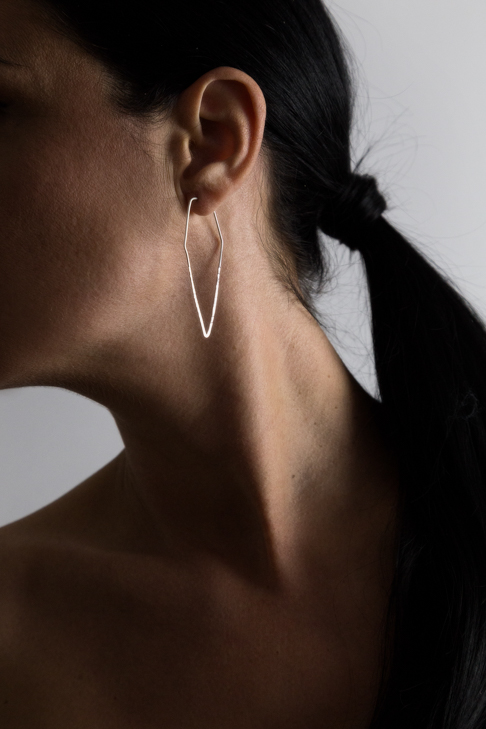 yantra silver earrings